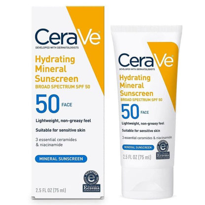 Cerave Hydrating Sunscreen SPF 50 - Broad Spectrum UV Protection (75ml)